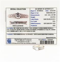 GSI 14K 5.1g Solid White Gold .5ct Diamond Engagement Ring Size-7.75